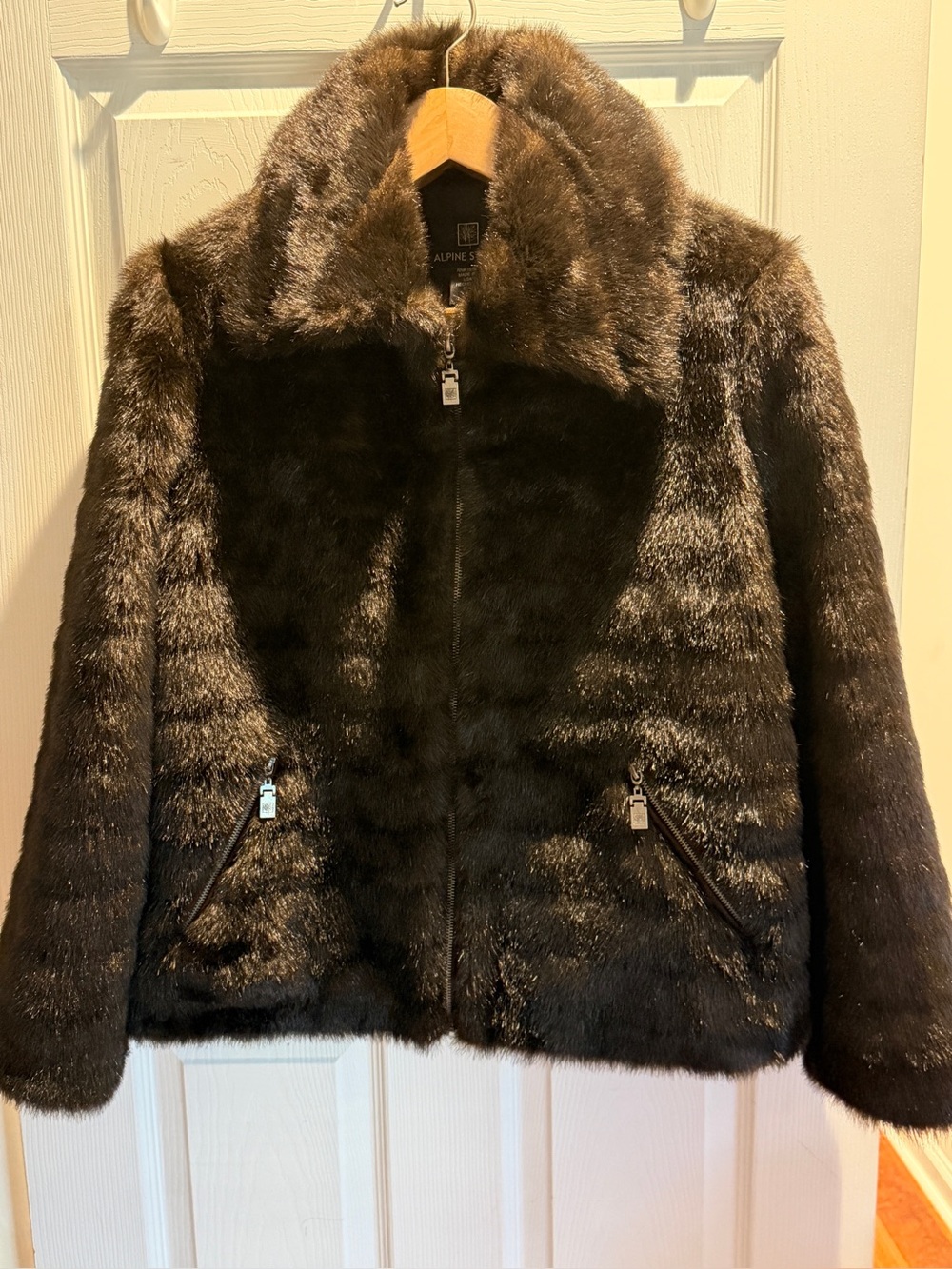 Luxury Faux Fur Jacket - Dark Brown